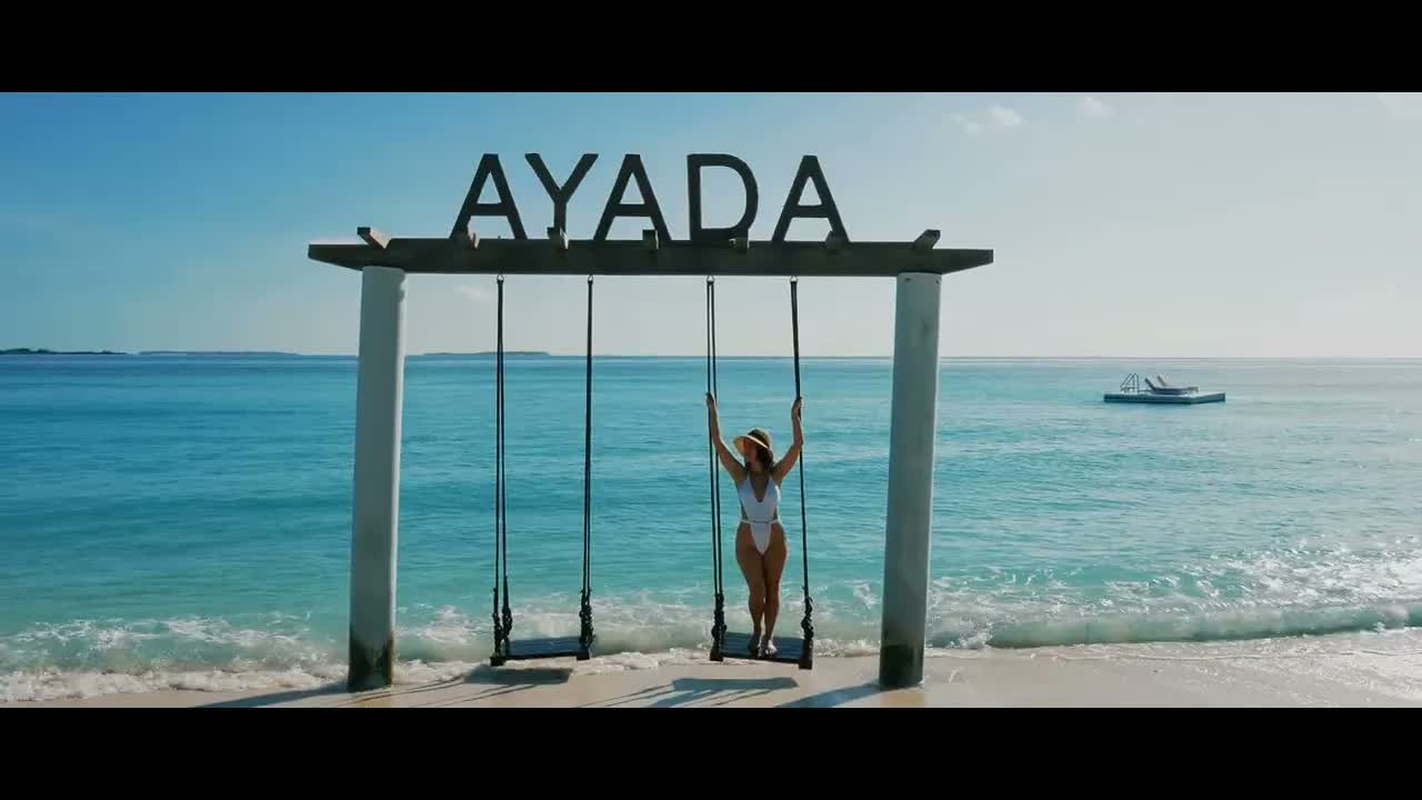 Ayada Maldives resort — aerial view